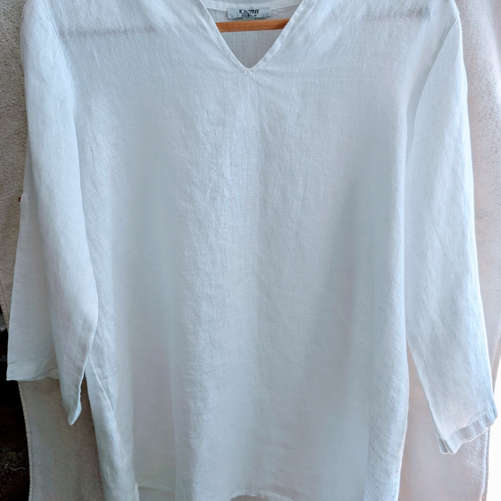 White V-Neck Blouse
